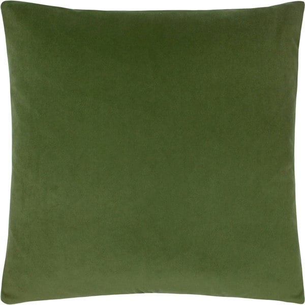 Evans Lichfield Sunningdale Velvet Cushion Cover - Olive