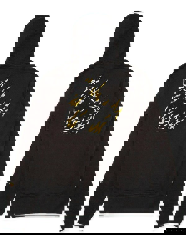 Money Gold Flames Hood Black