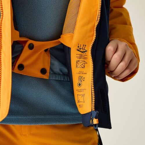 Dare 2B Kids Send It II Ski Jacket - Electric Orange/Navy
