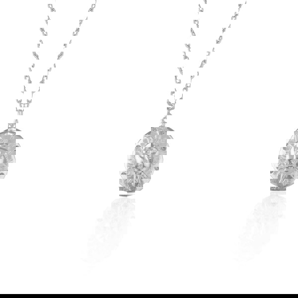 Spero London Sun Silhouette Face Embossed Sterling Silver Medal Necklace