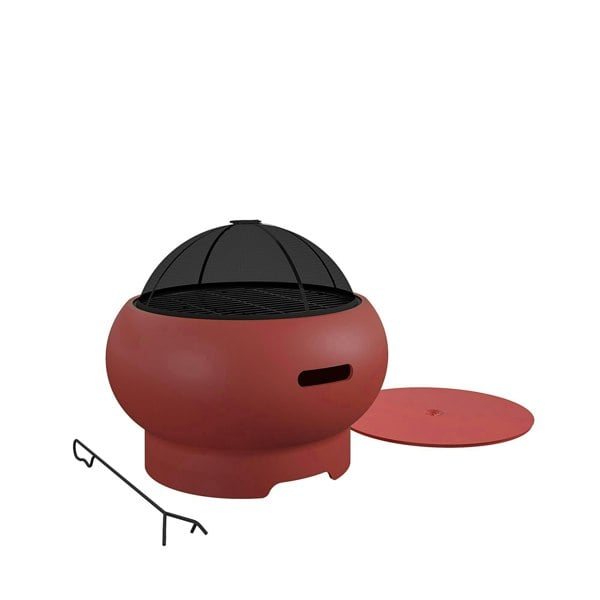 Dorel Home Novogratz Asher Outdoor Fire Pit in Red