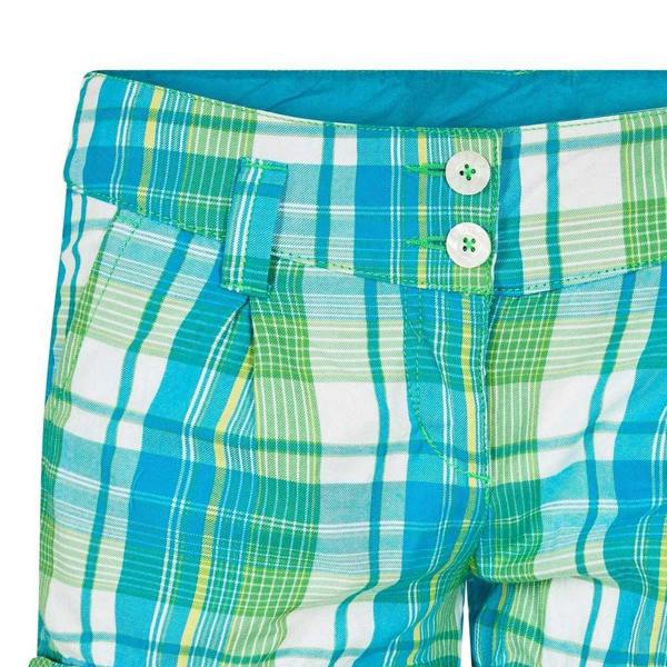Puma Womens/Ladies Cotton Plaid Shorts - Green - 