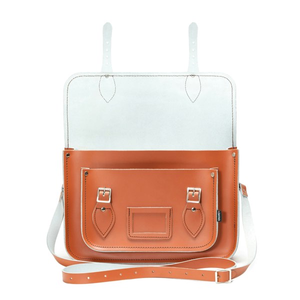 Zatchels Handmade Leather Satchel - Burnt Orange