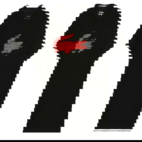 Lacoste Mens Crocodile 3D Sport T-Shirt - Black/Red