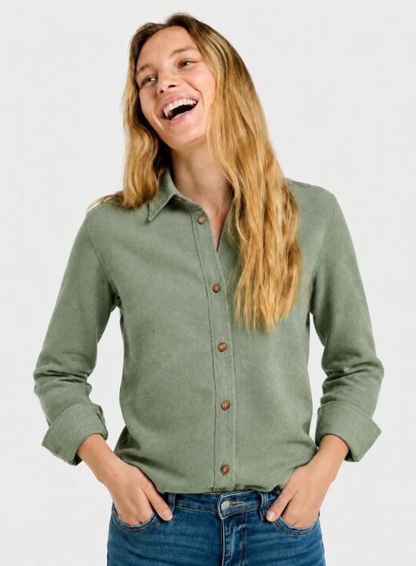 The Oxford Shirt Company Classic Flannel Shirt - Green