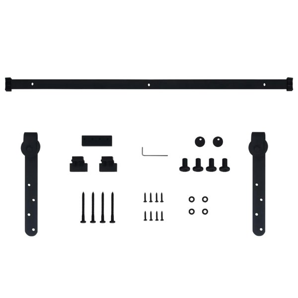 Berkfield Mini Sliding Cabinet Door Kit Carbon Steel 122 cm