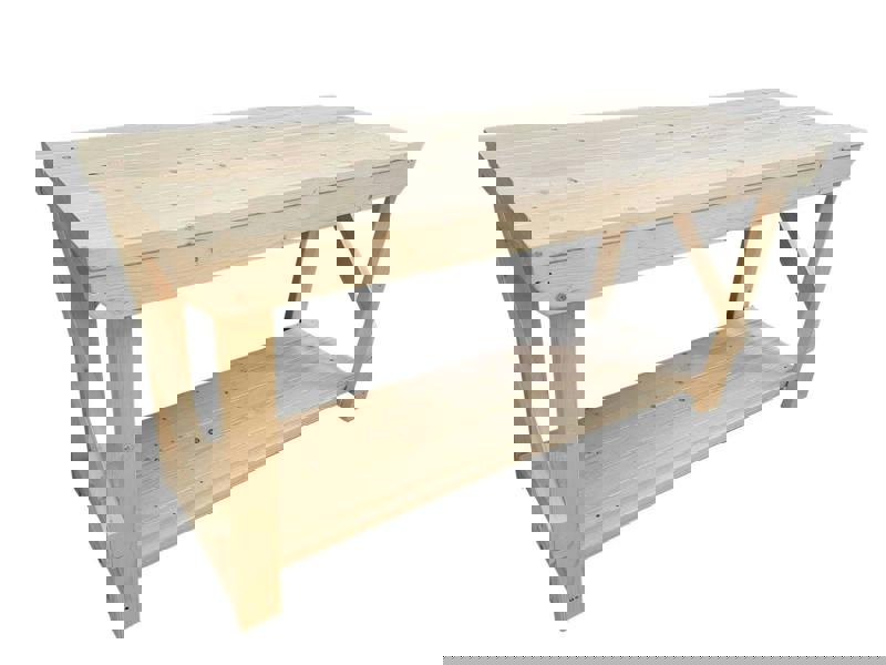 Acorn kiln-dried wooden workbench single shelf, ideal for workshops and garages