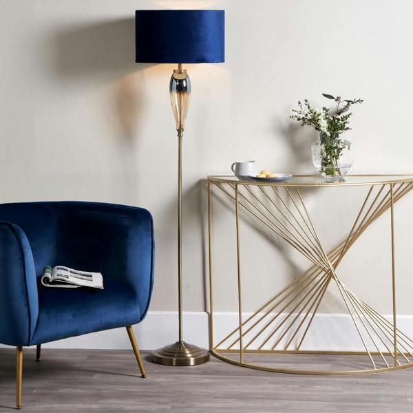 Pagazzi Lighting Elena Blue Floor Lamp