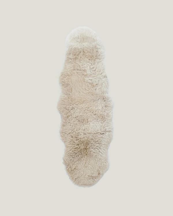Stone Double Long Wool Sheepskin Rug 