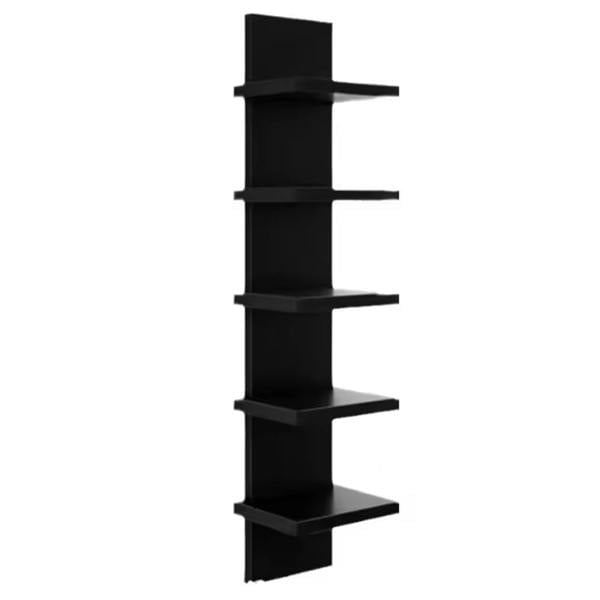 Havendro 5 Tier Vertical Wall Shelf Floating Storage Decorative Display Unit-Black