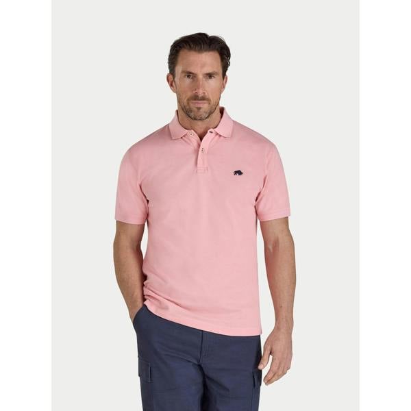 Raging Bull Mens Classic Organic Polo Shirt - Light Pink - 