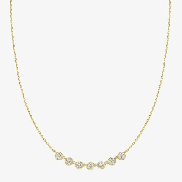 Ania Haie Miss Dainty 14ct Gold Plated Multi Pave Cubic Zirconia Necklace N065-07G