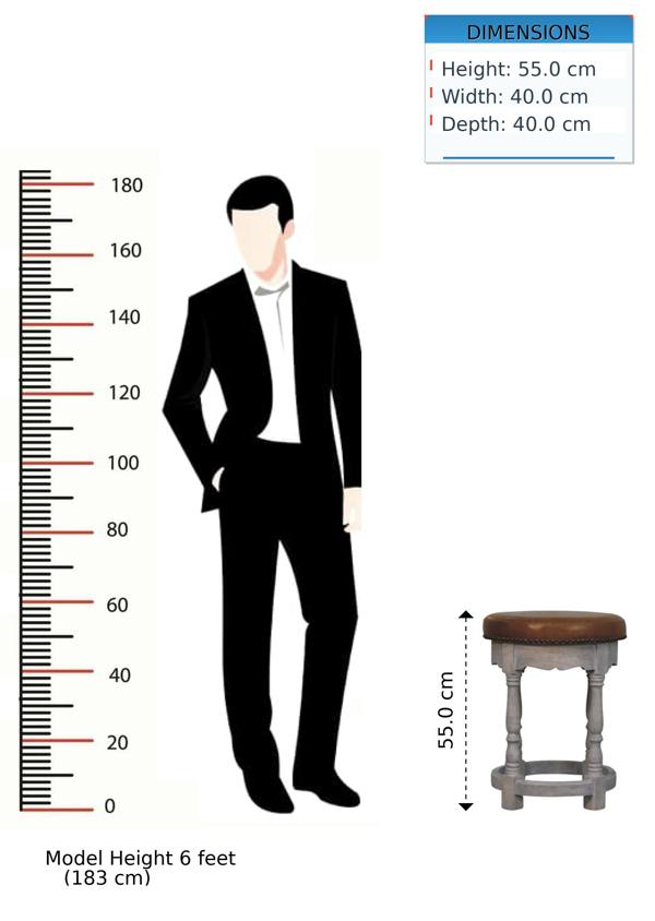 Artisan Furniture Solid Wood Rustic Charm Stool