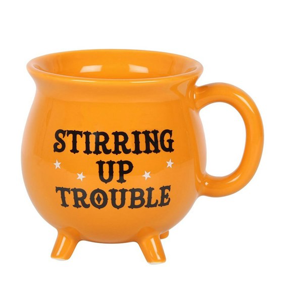 Something Different Stirring Up Trouble Cauldron Ceramic Mug - Orange