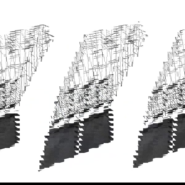 Reinforced Black Pet Cage for Medium to Small Dogs, Cats, and Rabbits Living and Home