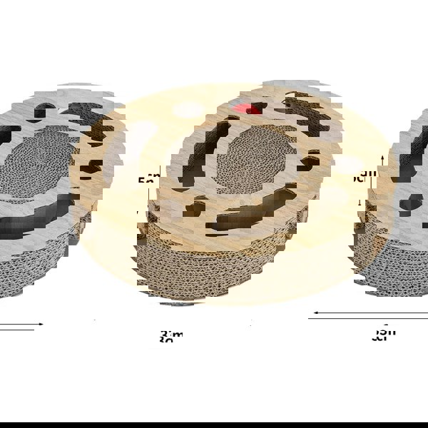 Round Cat Scratcher with Ball Toy Living and Home