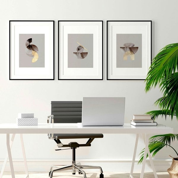 Wall art in office | set of 3 framed wall art