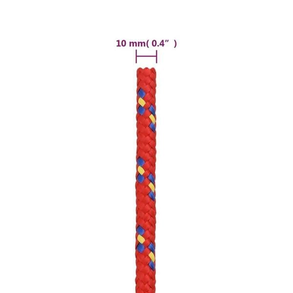 Berkfield Boat Rope Red 10 mm 100 m Polypropylene