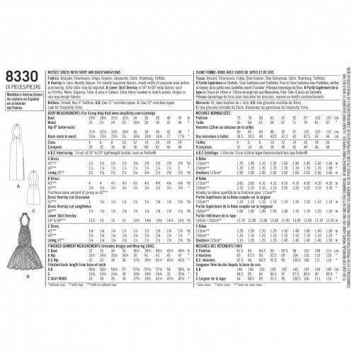 Simplicity Sewing Pattern 8330, Dresses for Women, D5 (4-6-8-10-12) - Intermediate