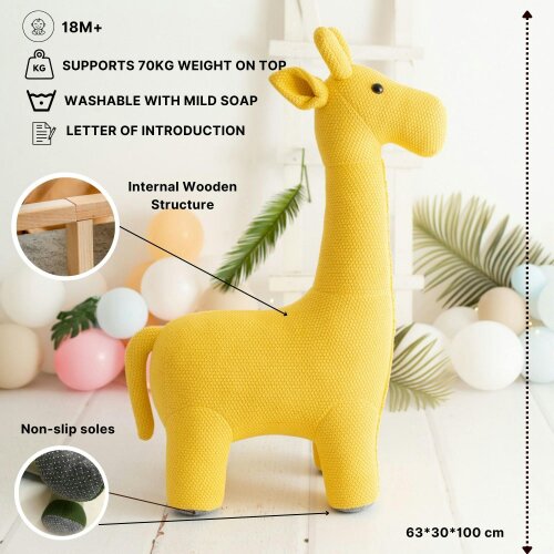 CROCHETTS Large giraffe plush with auxiliary seat for children LT-Y01