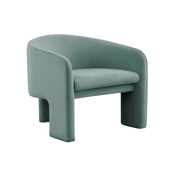 Furniture Edit Marla Sea Blue Velvet Accent Chair