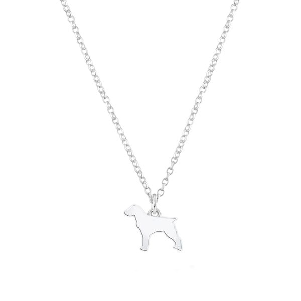 Mylee London Brittany Spaniel Silhouette Silver Necklace - Personalised