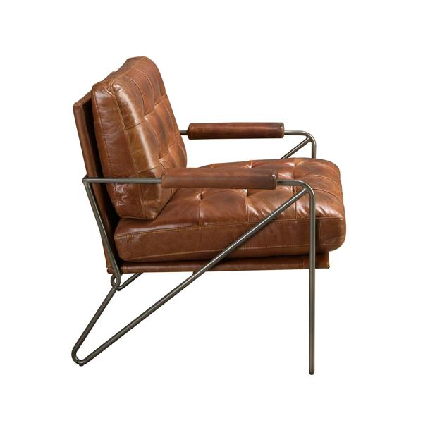 Angel Cerdá Cognac brown leather armchair 5166