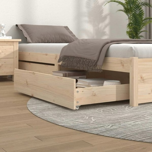 Berkfield Bed Drawers 2 pcs Solid Wood Pine