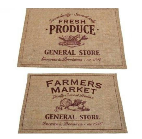 Sil Set of 4 Jute Placemats 45x35cm