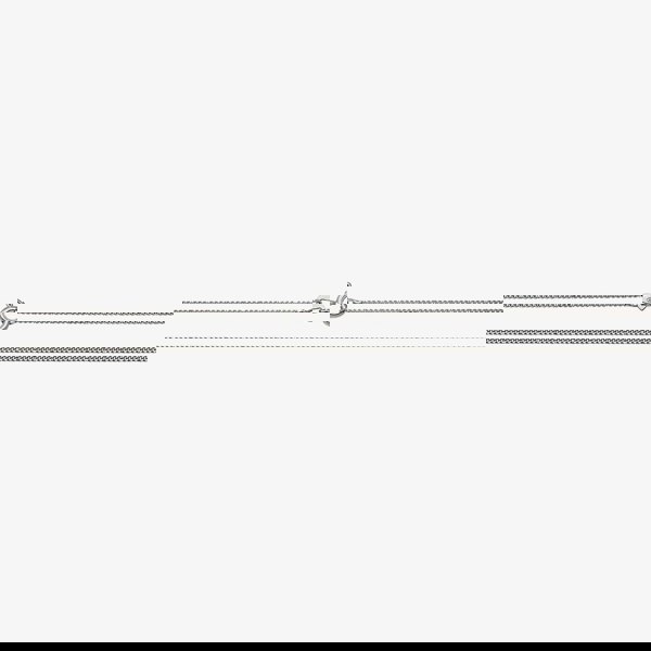 T. H. Baker Rhodium Plated Silver 16 Inch Fine Curb Chain G1040RH/16