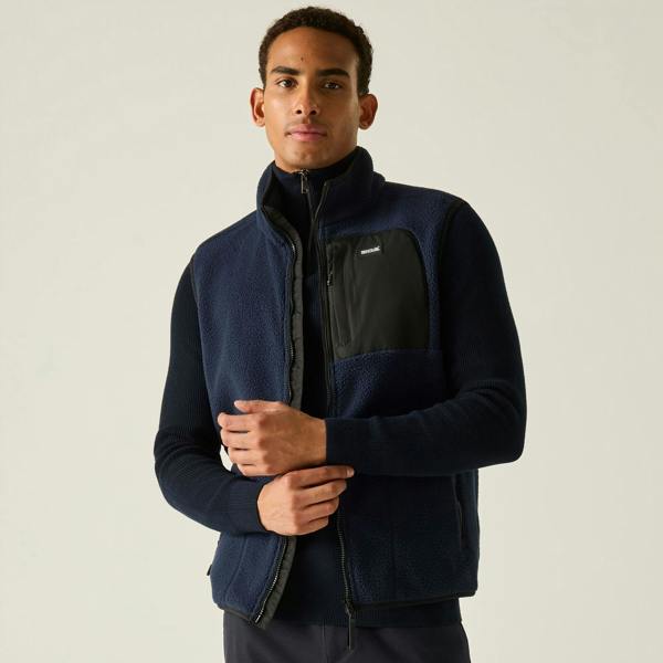 Regatta Mens Frankie Borg Body Warmer - Navy/Black - 