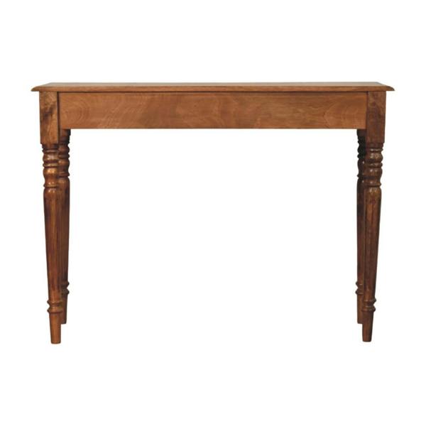 Artisan Furniture Solid Wood Three Drawer Console with Turned Legs