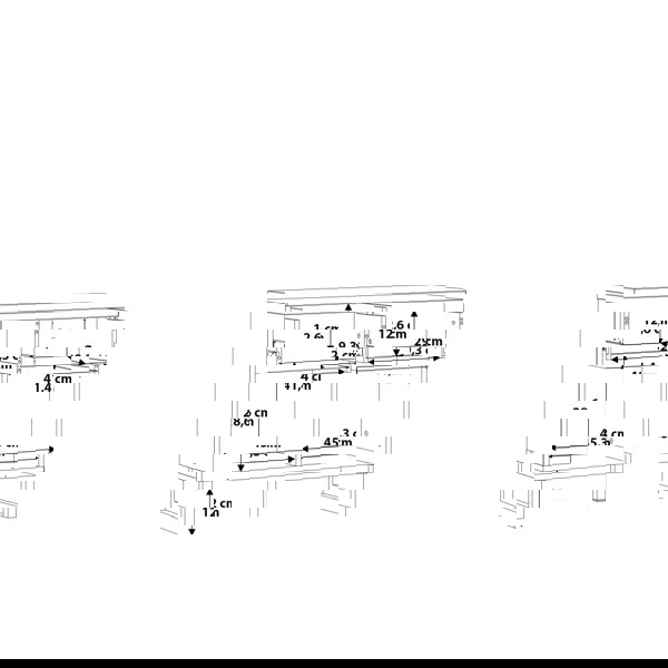 Furniture To Go Klara TV Unit with 1 Drawer 1 Flip Door in Grey and Oak