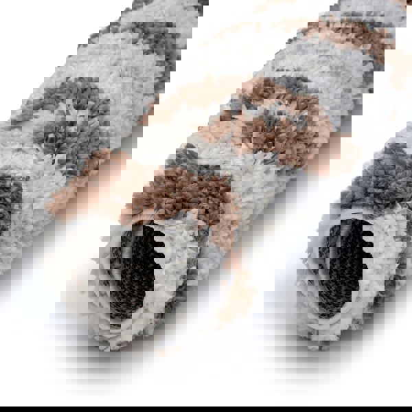 Moodi Shaggy Cream/Brown, abstract design, underfloor heating | THE RUGS