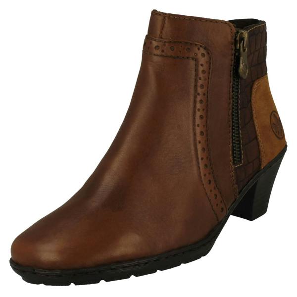Rieker Ladies Rieker Fleeced Lined Heeled Ankle Boots 57186