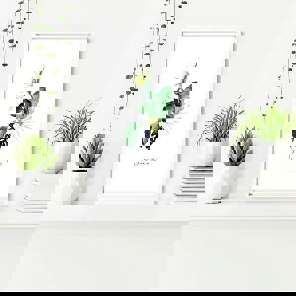 Decoration for bathroom walls | Set of 3 Tropical wall art