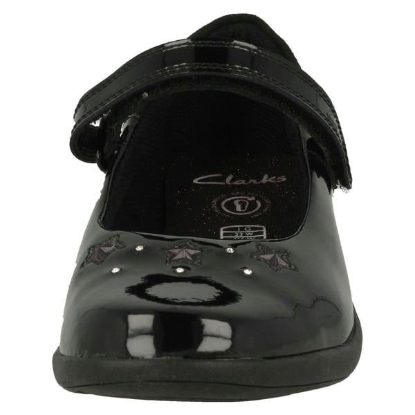 Clarks Girls Clarks Star Detailed School Shoes Etch Bright
