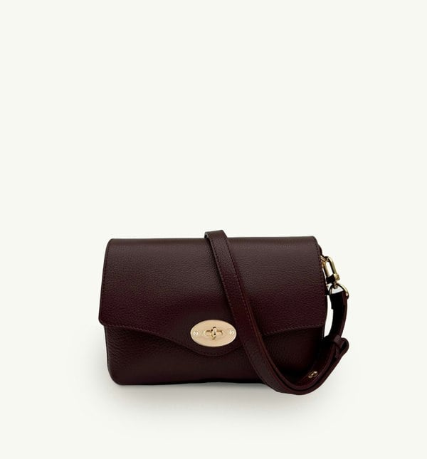 Apatchy London The Maddie Midi Leather Bag - Port