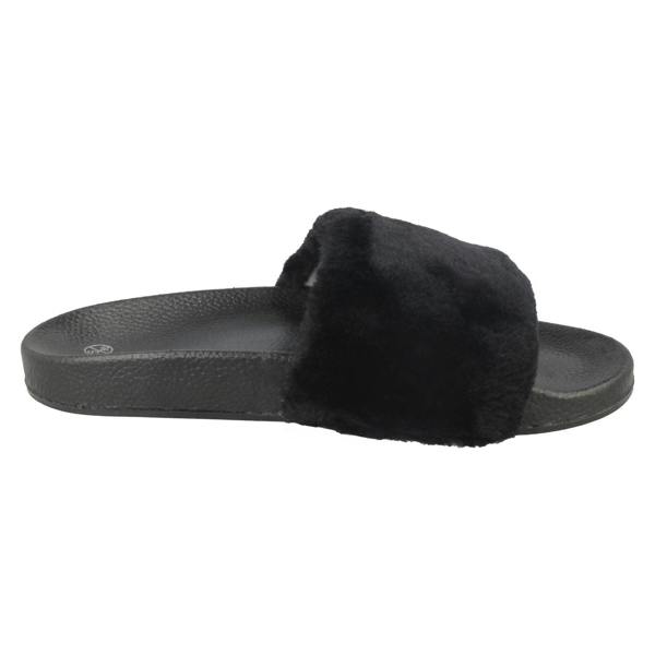Spot On Ladies Spot On Flat Slip On Mule Sandals
