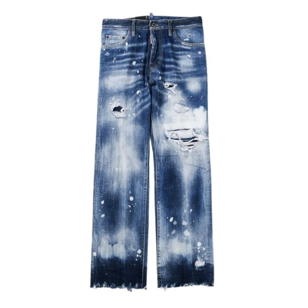 DSQUARED2 S71LB1120 S30309 ROADIE JEAN 470 NAVY BLUE JEANS Mens 42