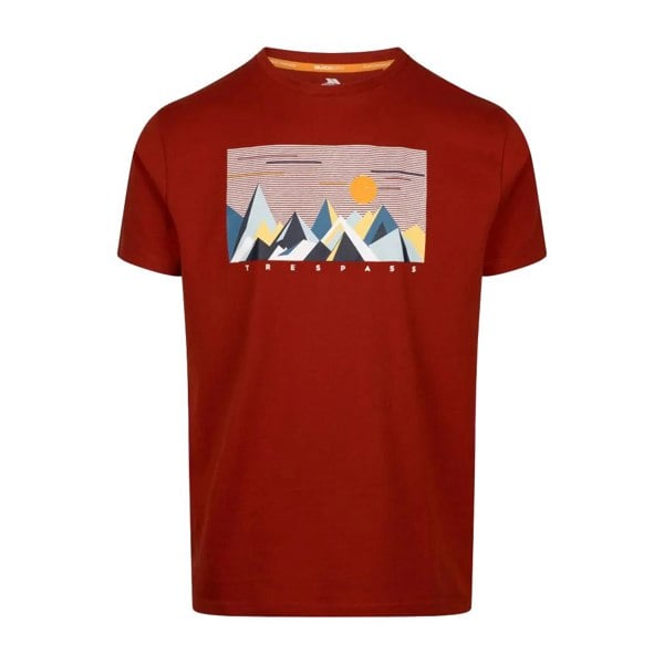 Trespass Mens Ennadai Printed T-Shirt - Burnt Sienna