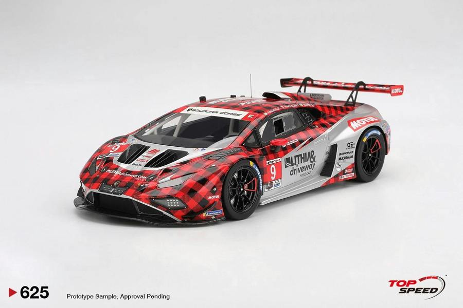 a red and black race car