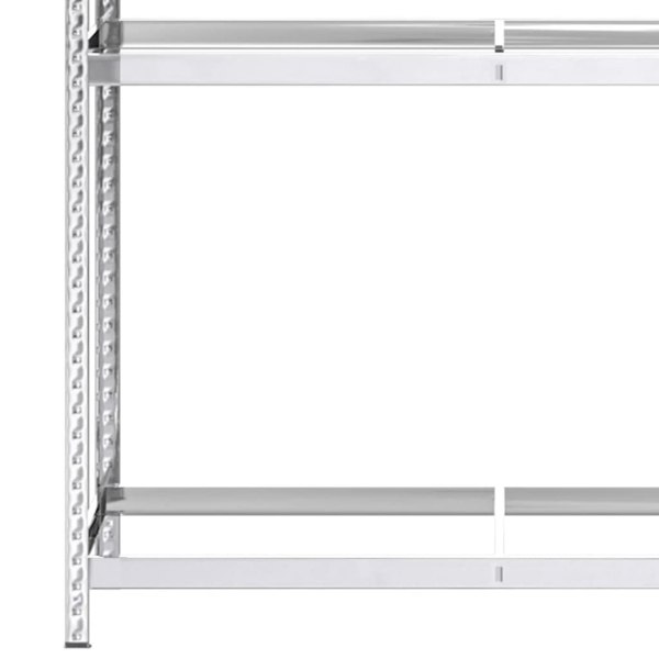Berkfield 3-Layer Tire Racks 4 pcs Silver 110x40x200 cm Steel