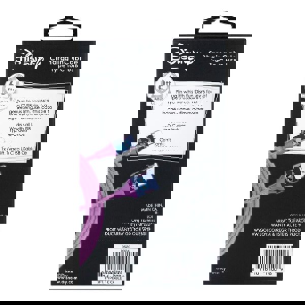 Quest | Stitch 6ft USB A To Type-C Braided Charging Cable Blue Face