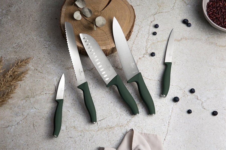 6 pcs knife set Berlinger Haus BH2978 Matte Green