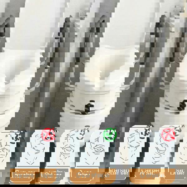 Levede Raised Toilet Seat 12cm Riser with Adjustable Arms for Elderly Disabled