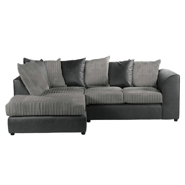 Furnishings For Less Luxor Cord Fabric 4 Seater Corner Sofa Scatter Back