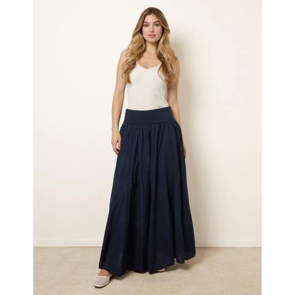 Blue Vanilla Godet Hem Jersey Waist Skirt