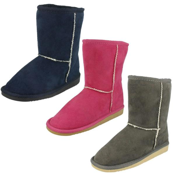 Spot On Girls Spot On Faux Fur Lined Winter Boots