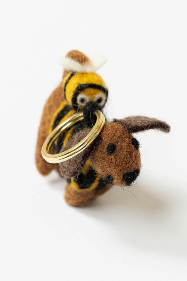 Derek The Dog Felt Keyring